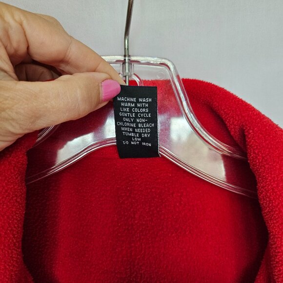 GAP Women's Red Fleece Zippered Jacket with Pockets, Size XS - Picture 13 of 16